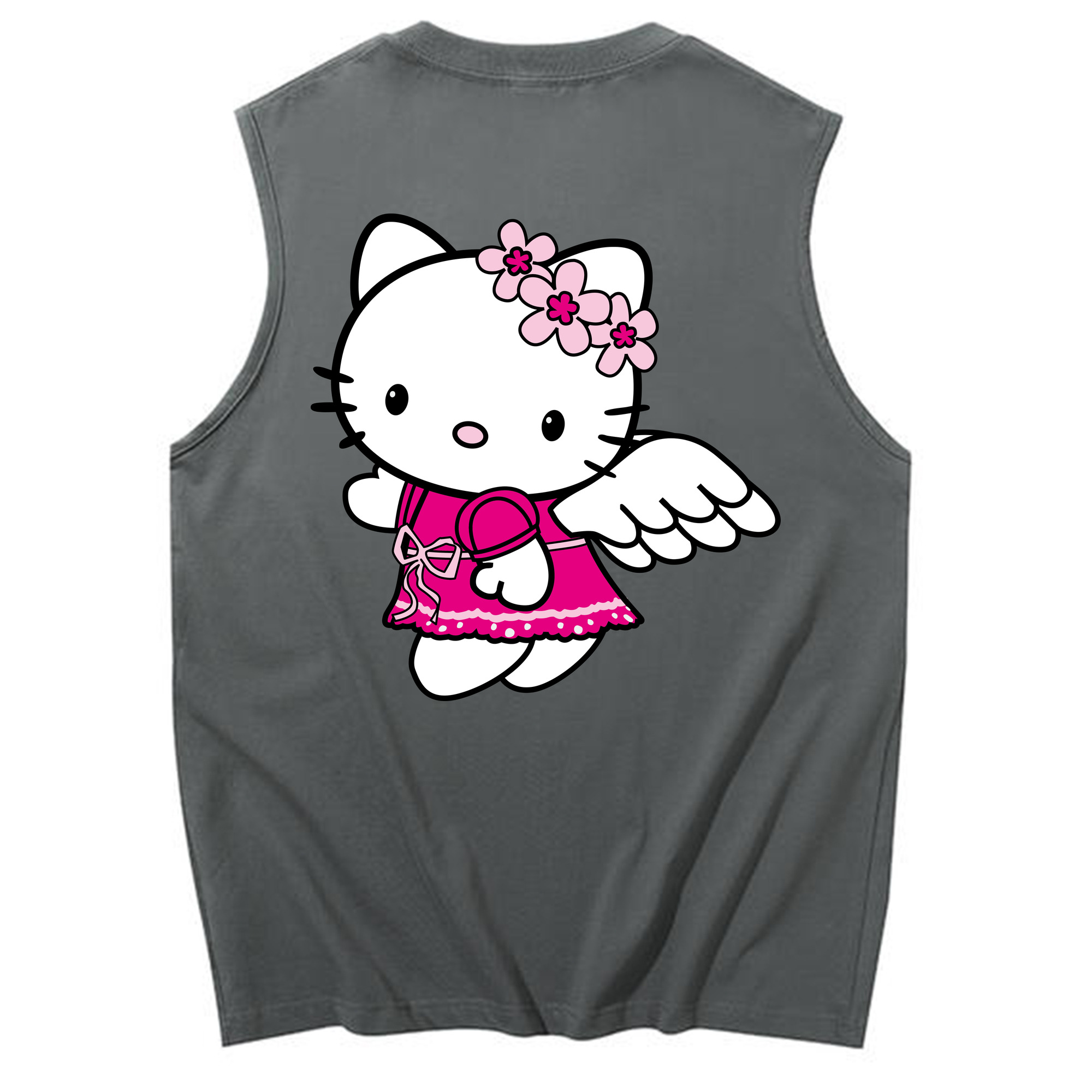 （画像用） Hello Kitty ハローキティ コットン100％タンクトップ（背面プリント）